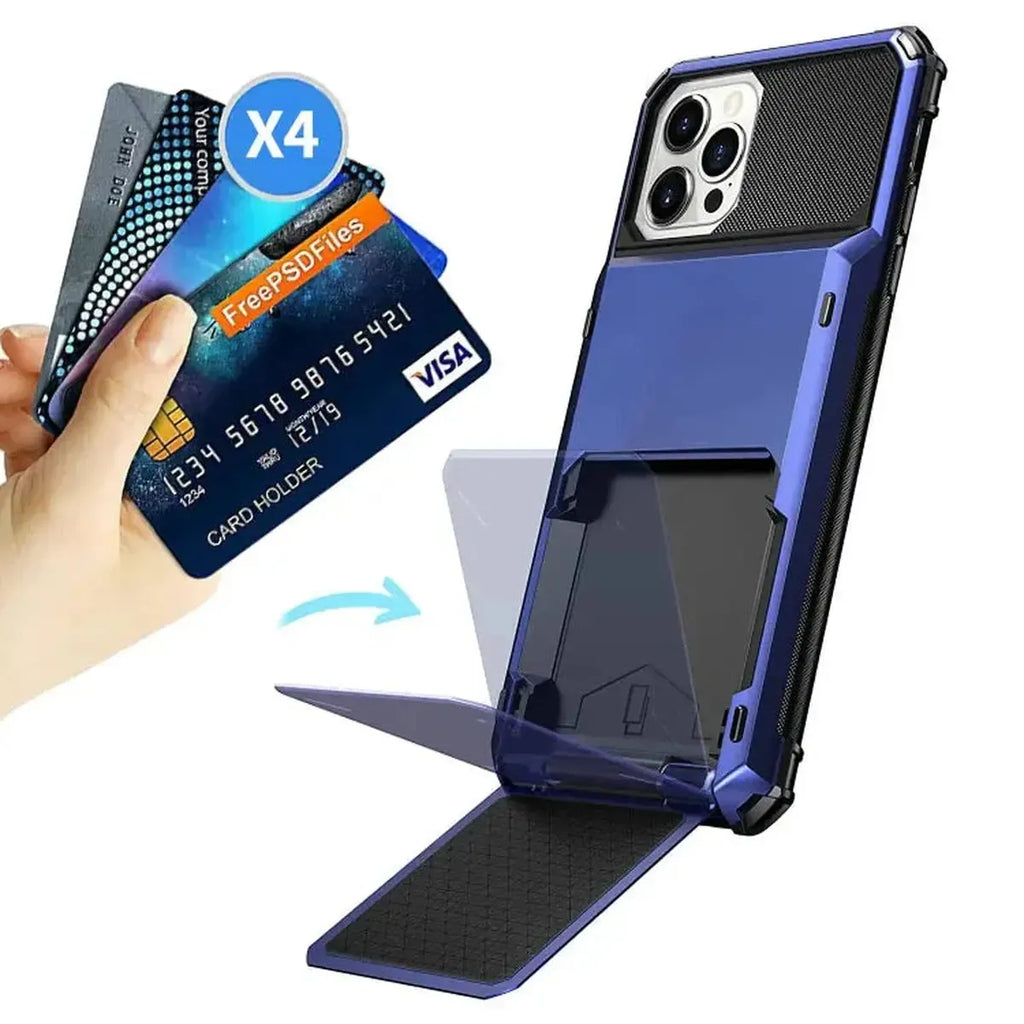 Heavy Duty Phone Case with Hidden Card Holder