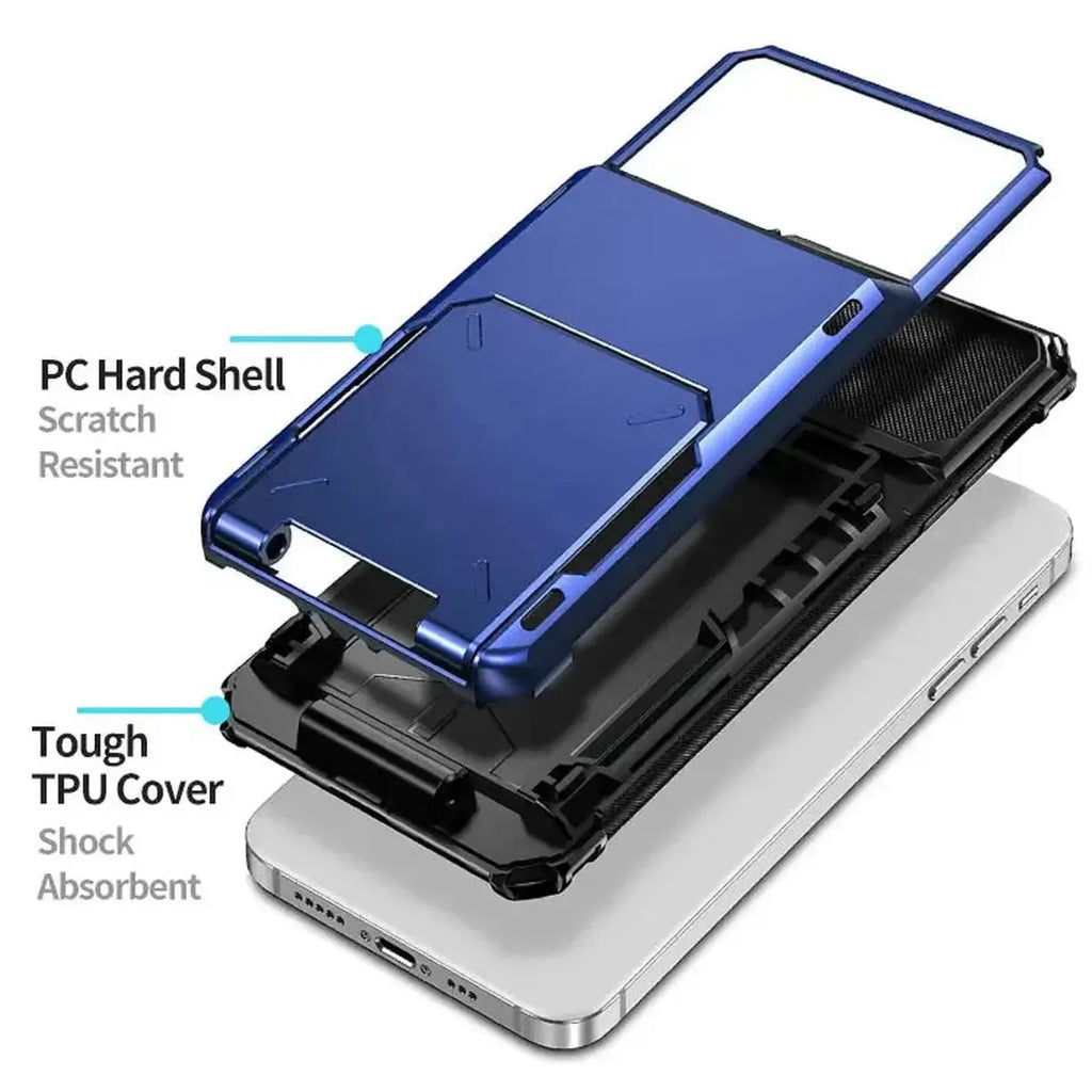 Heavy Duty Phone Case with Hidden Card Holder