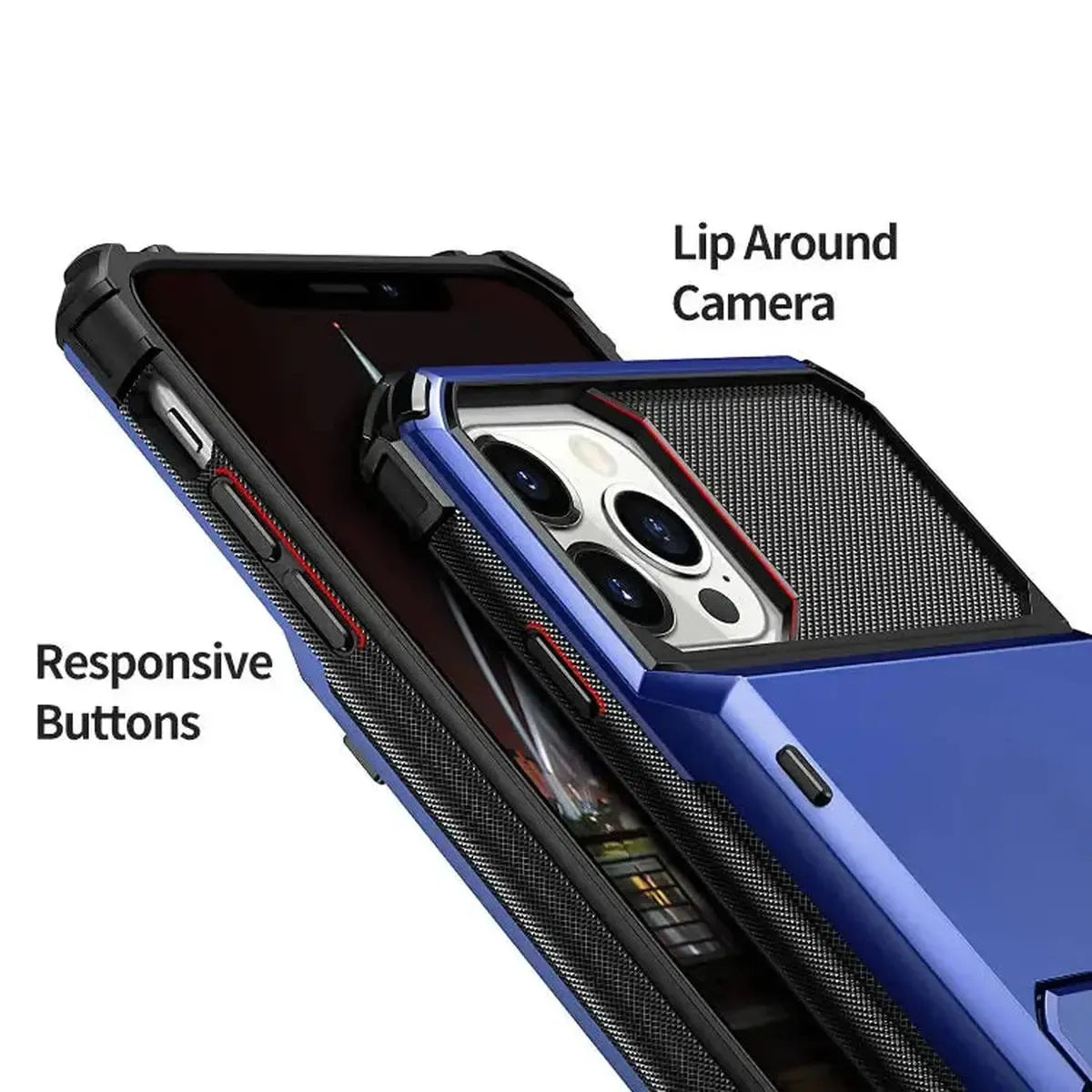 Heavy Duty Phone Case with Hidden Card Holder