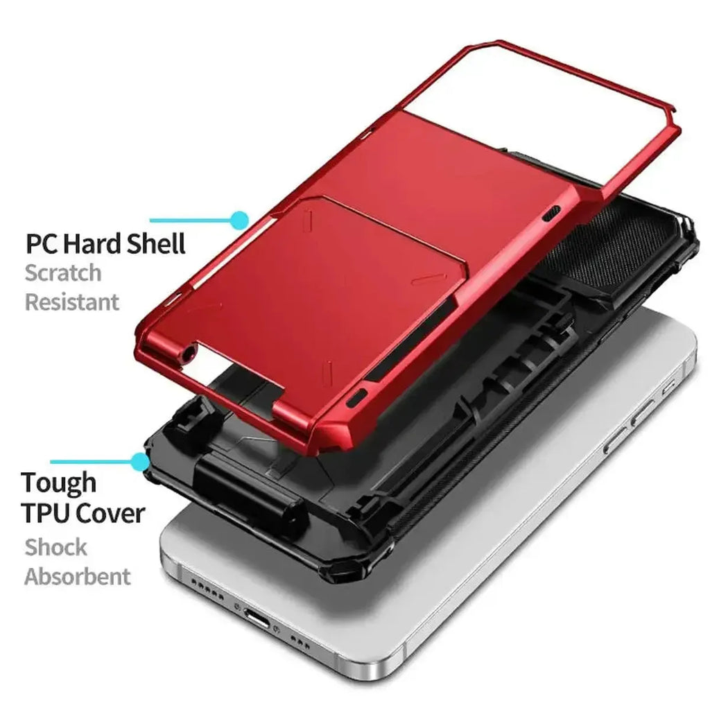 Heavy Duty Phone Case with Hidden Card Holder