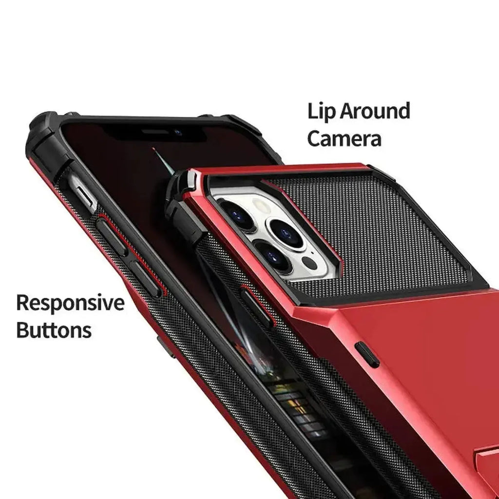 Heavy Duty Phone Case with Hidden Card Holder