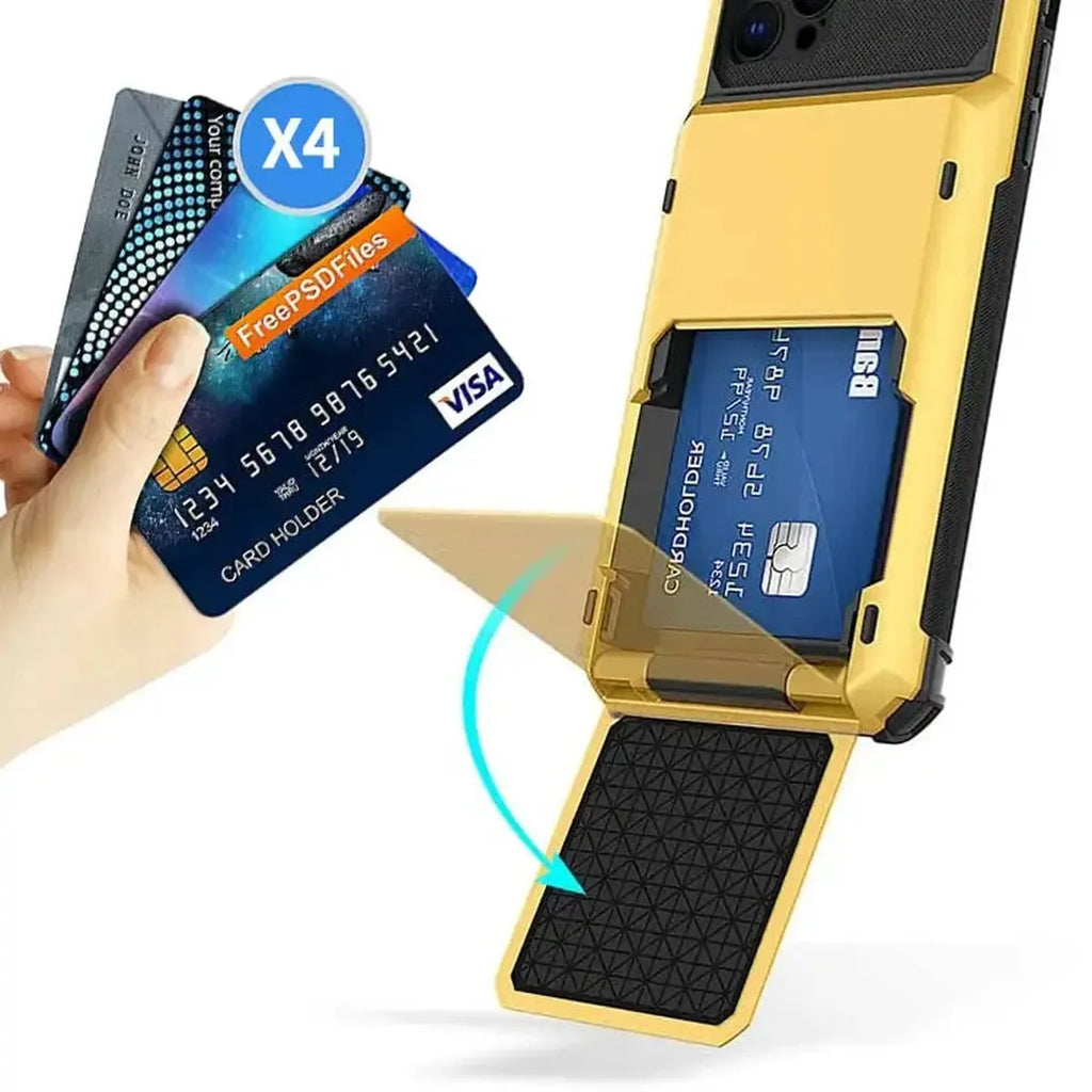 Heavy Duty Phone Case with Hidden Card Holder
