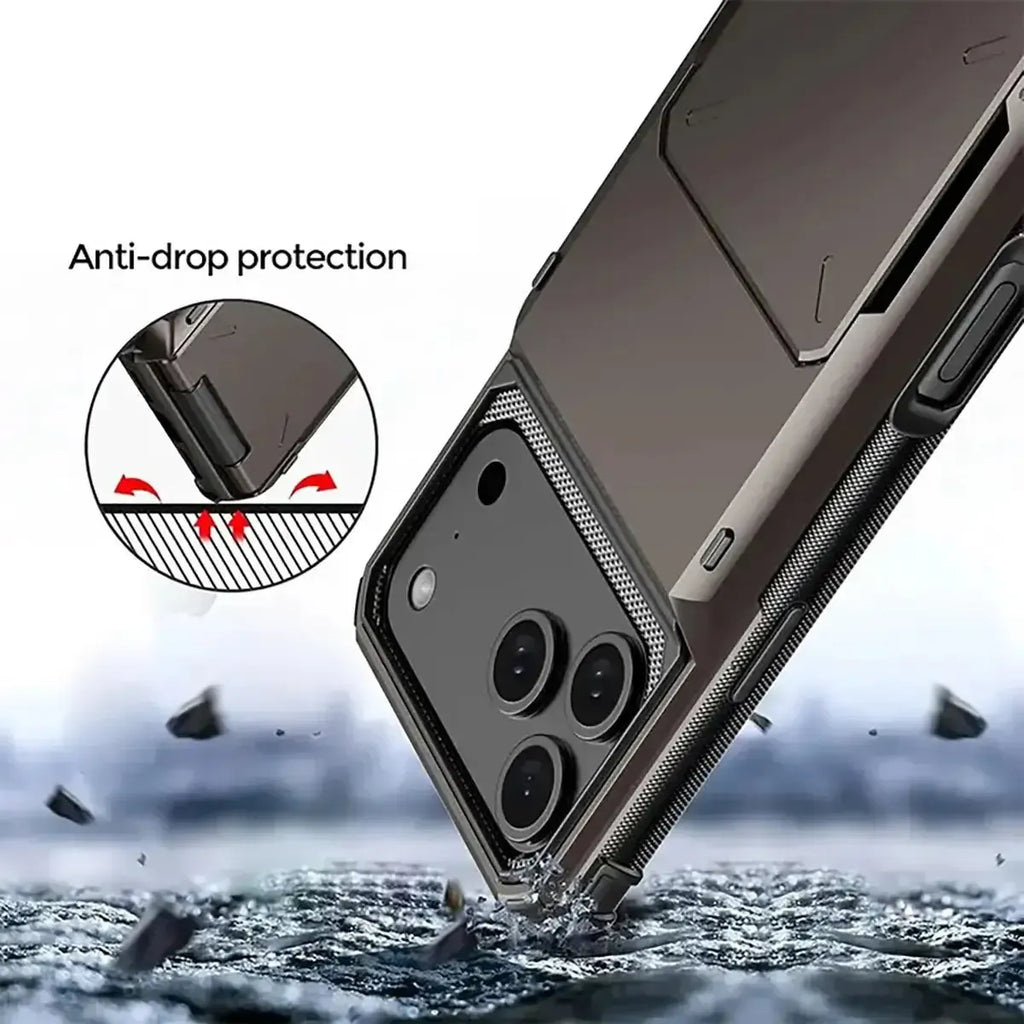 Heavy Duty Phone Case with Hidden Card Holder