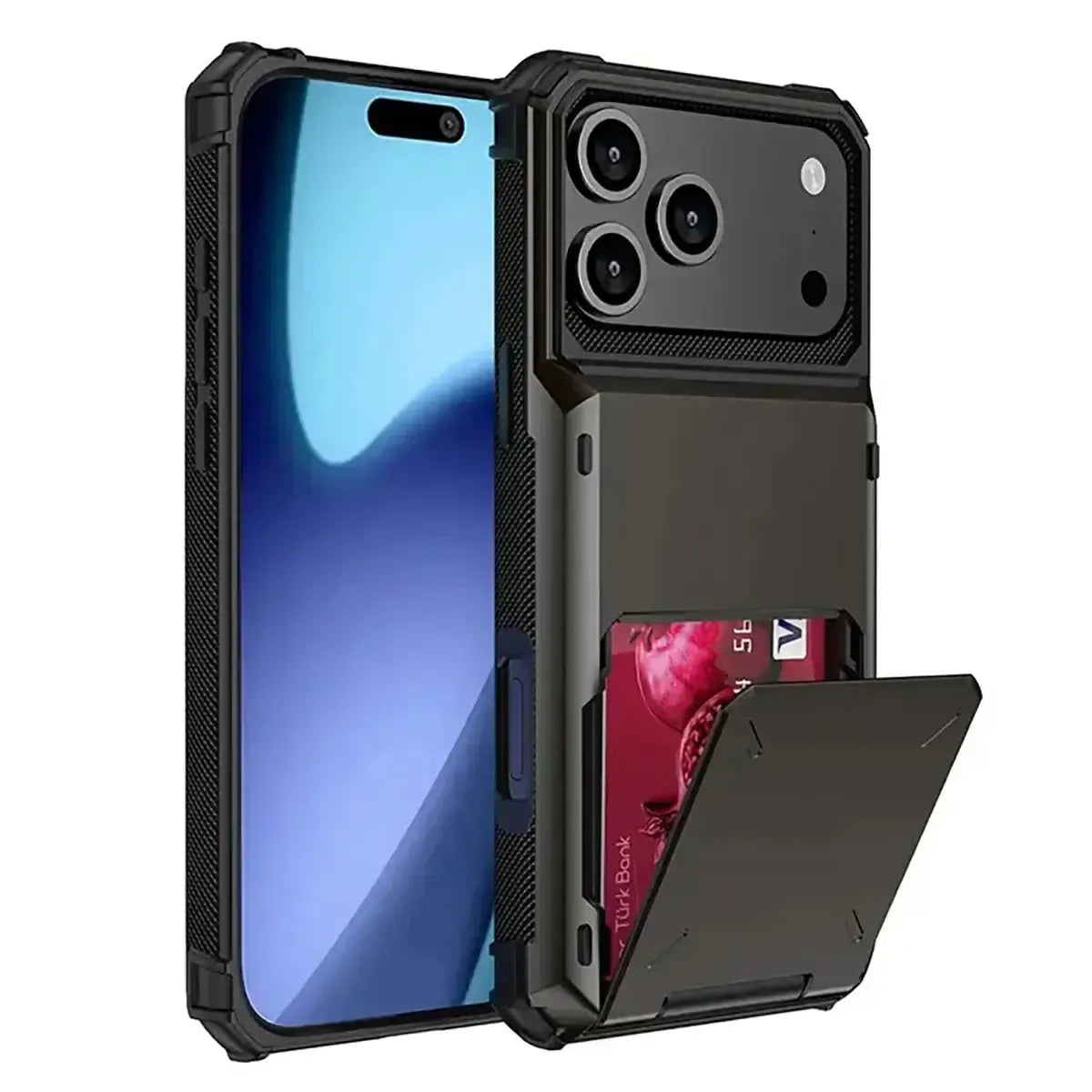 Heavy Duty Phone Case with Hidden Card Holder