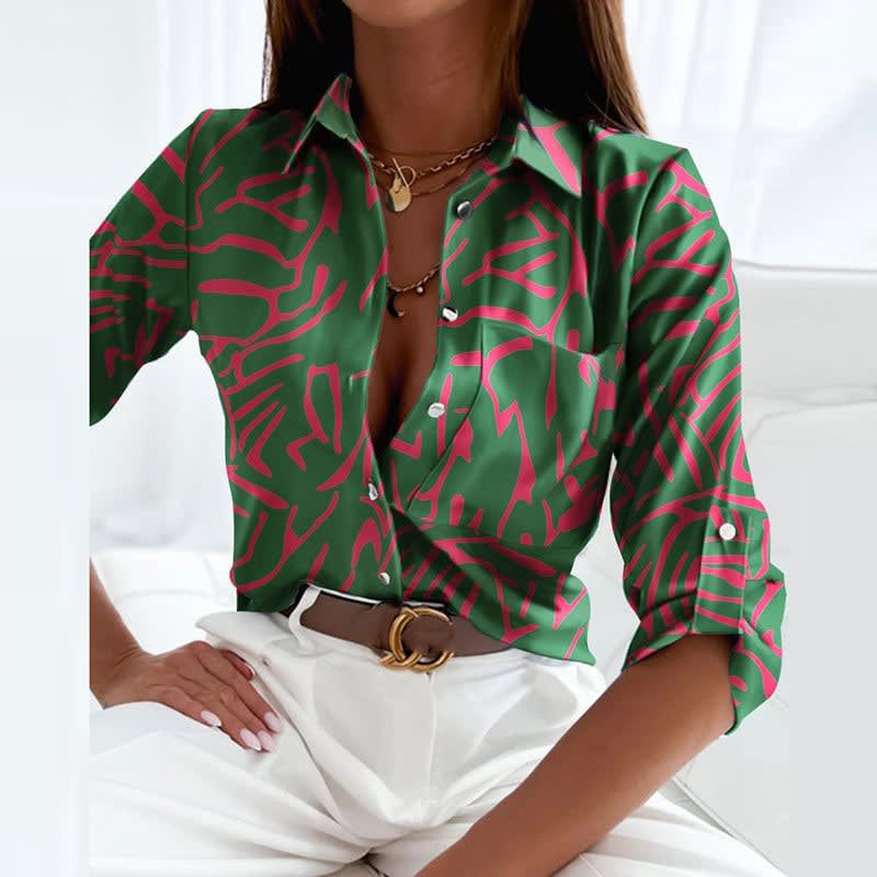 Estela Printed Button Down Blouse_17