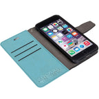 Leather Flip Folio iPhone Case Tab Closure