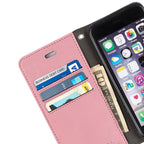 Leather Flip Folio iPhone Case Tab Closure