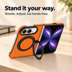 Leather iPhone Duo Case with Ring Kickstand