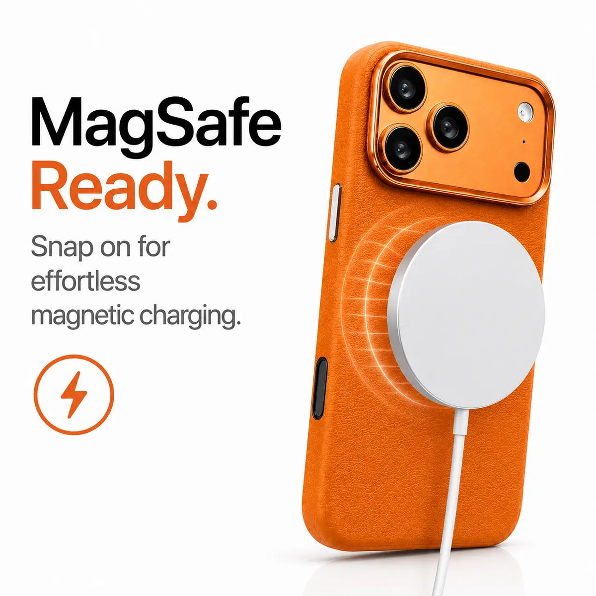 Leather iPhone Case with Metal Lens Frame