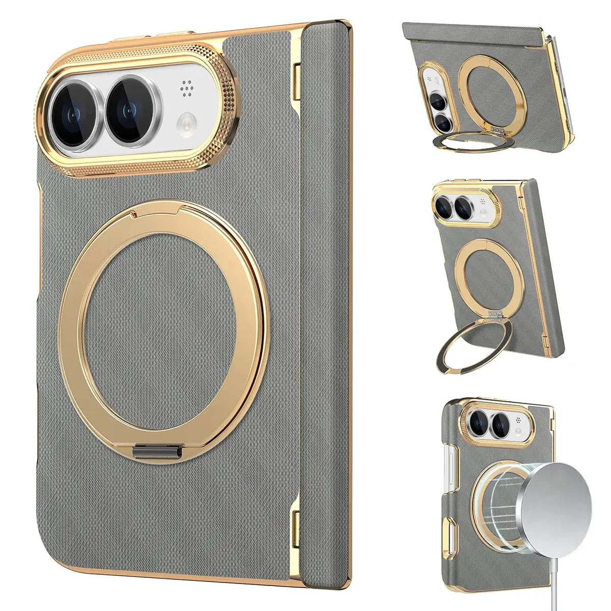 MagSafe Foldable Phone Case with Ring Stand