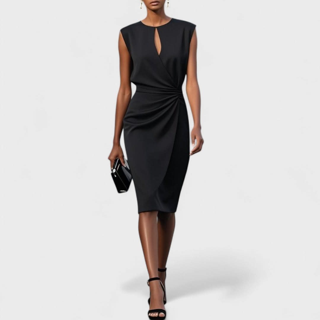 Clara Ruched Waist Midi Dress_3