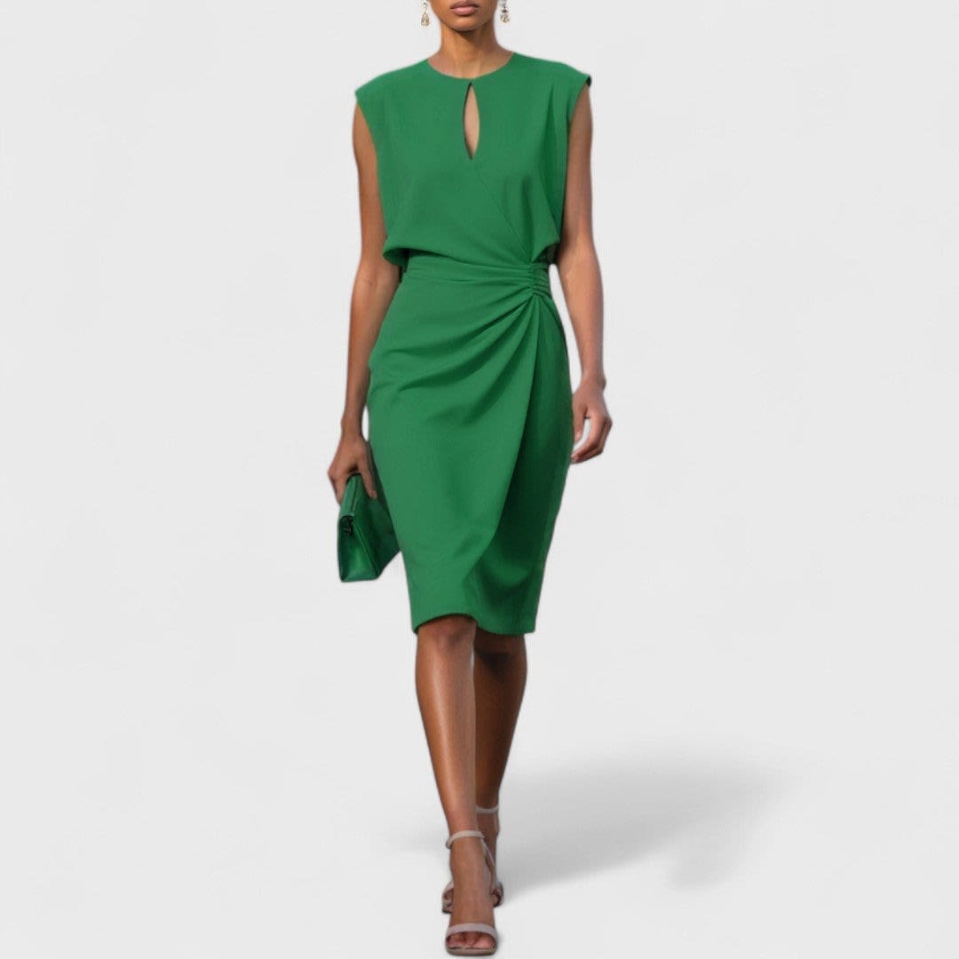 Clara Ruched Waist Midi Dress_4