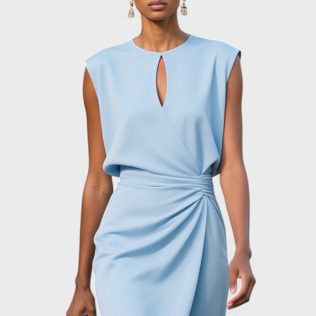 Clara Ruched Waist Midi Dress_6