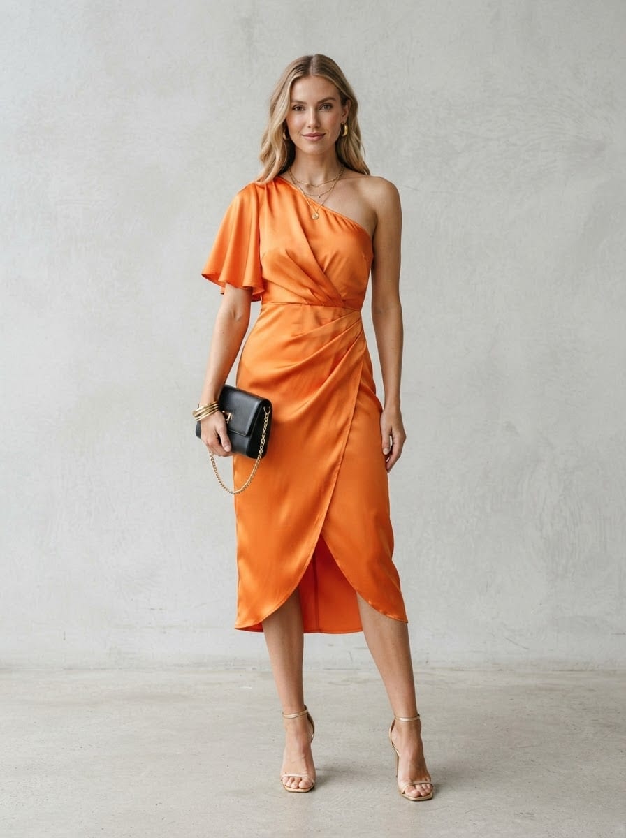 Talia One Shoulder Satin Midi Dress_4