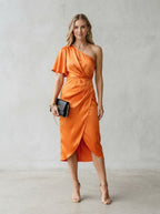 Talia One Shoulder Satin Midi Dress_4