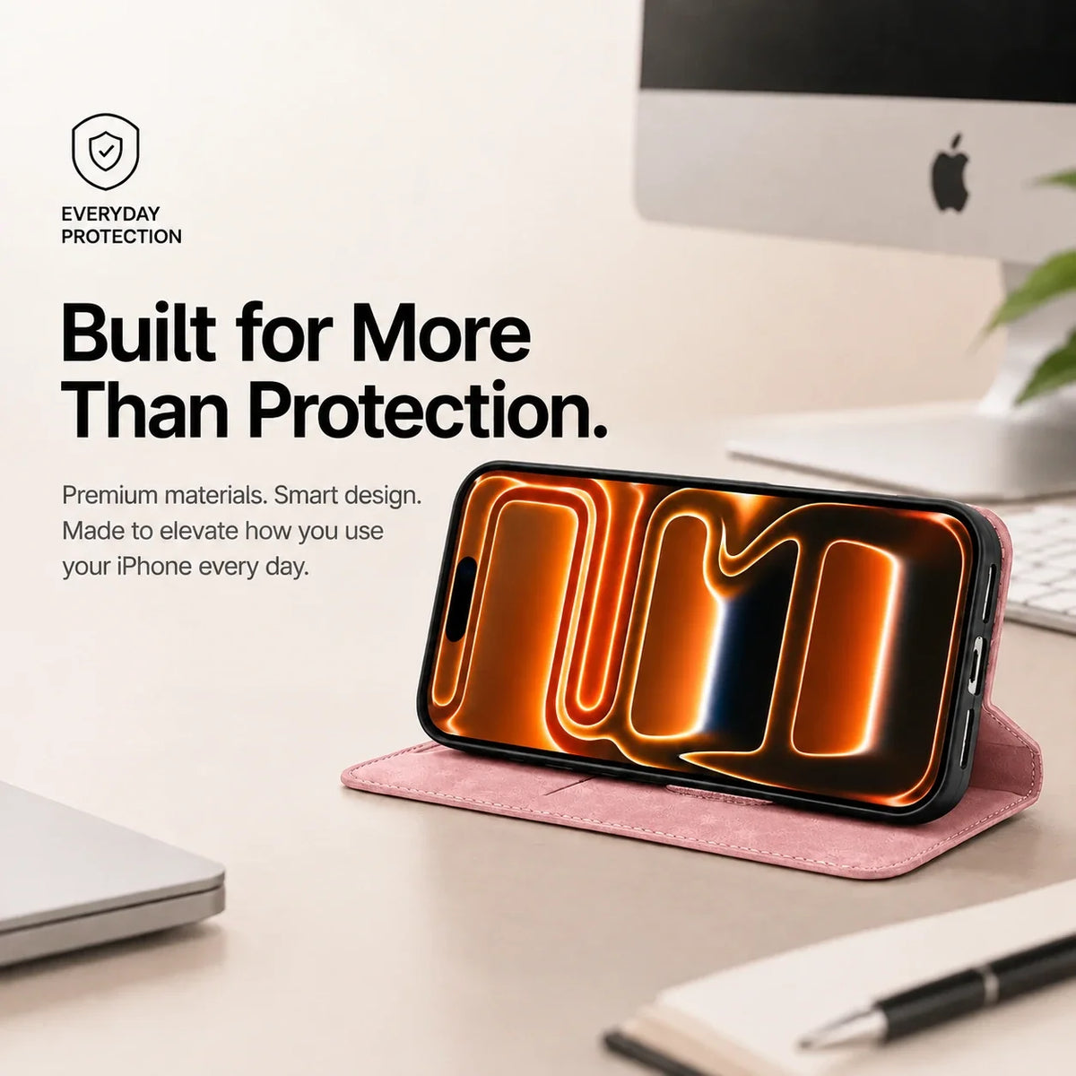 Leather MagSafe Flip Phone Case