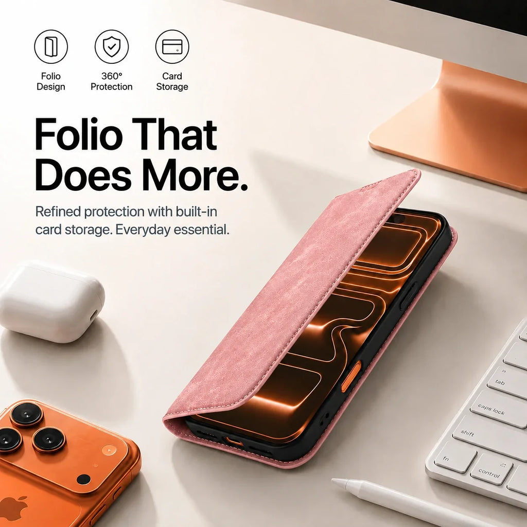 Leather MagSafe Flip Phone Case