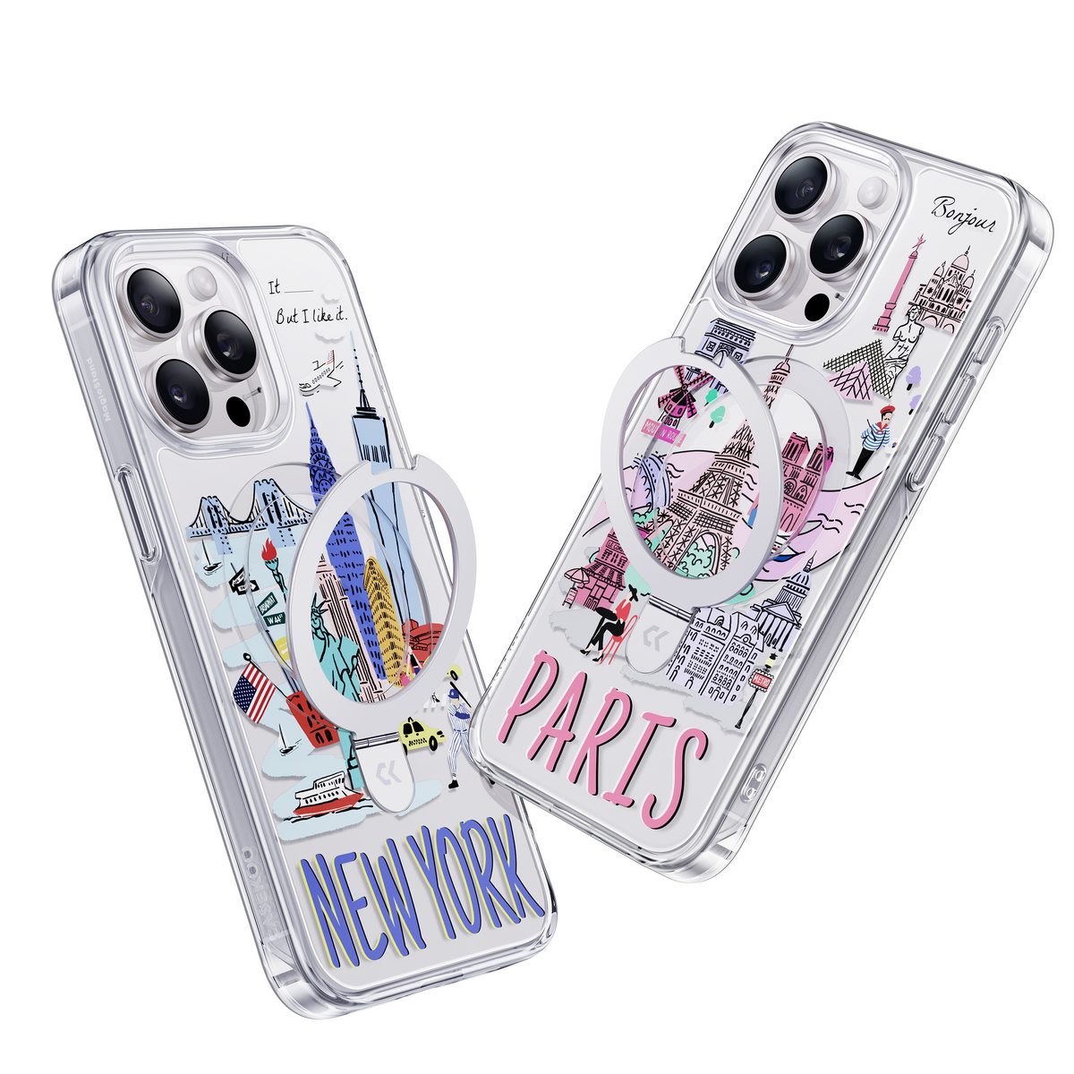 New York Design MagSafe iPhone Case with Ring Holder