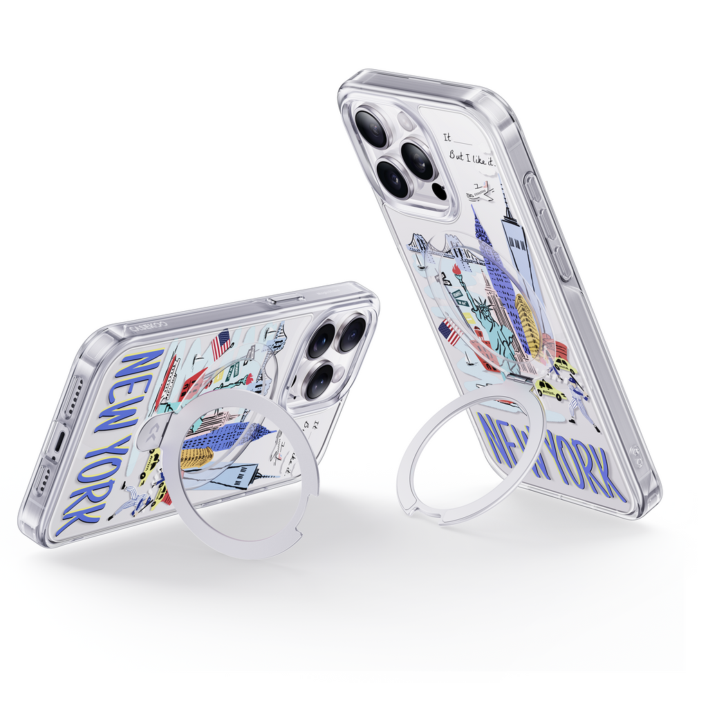 New York Design MagSafe iPhone Case with Ring Holder