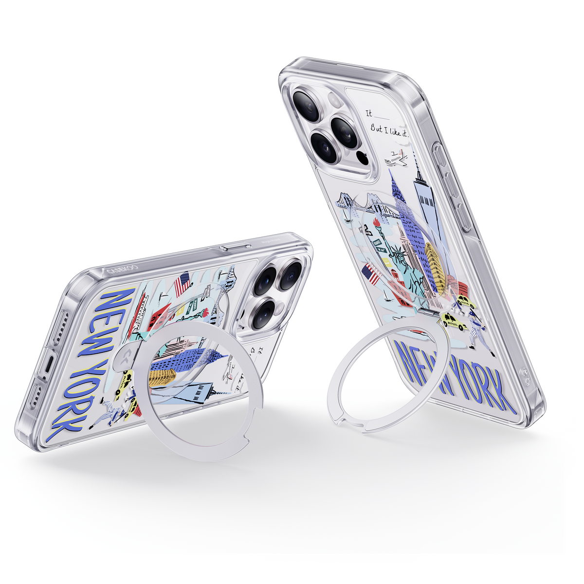 New York Design MagSafe iPhone Case with Ring Holder