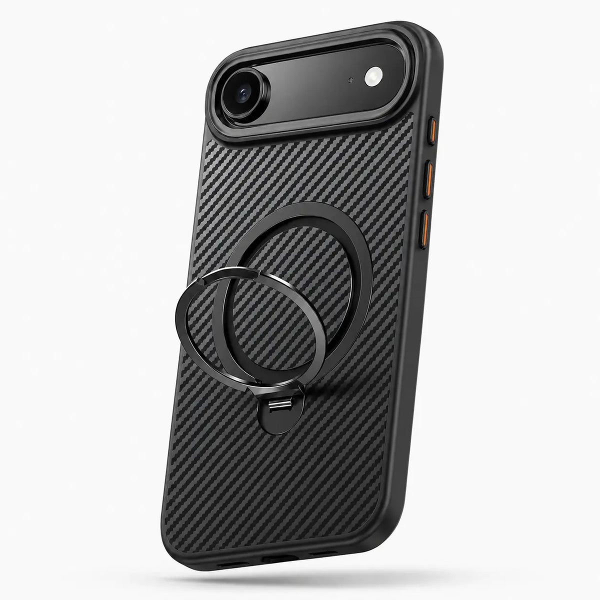 Carbon Fiber Phone Case with Ring Stand
