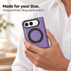 Leather iPhone Duo Case with Ring Kickstand
