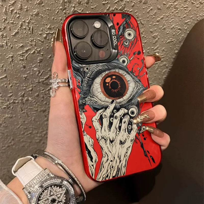 Horror Art Glossy iPhone Case