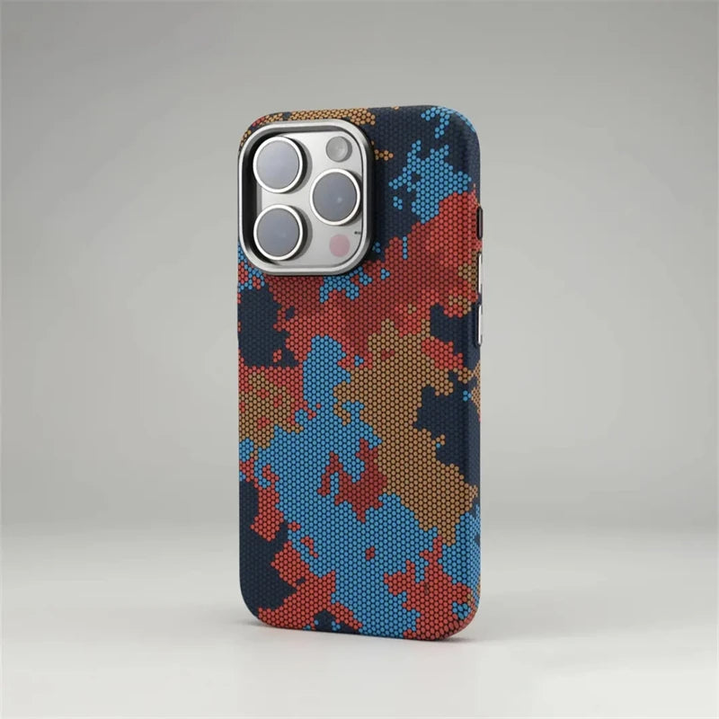 Camouflage Honeycomb Texture iPhone Case