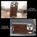 MagSafe Leather Phone Case with Ring Stand
