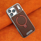MagSafe Leather Phone Case with Ring Stand