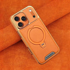 MagSafe Leather Phone Case with Ring Stand