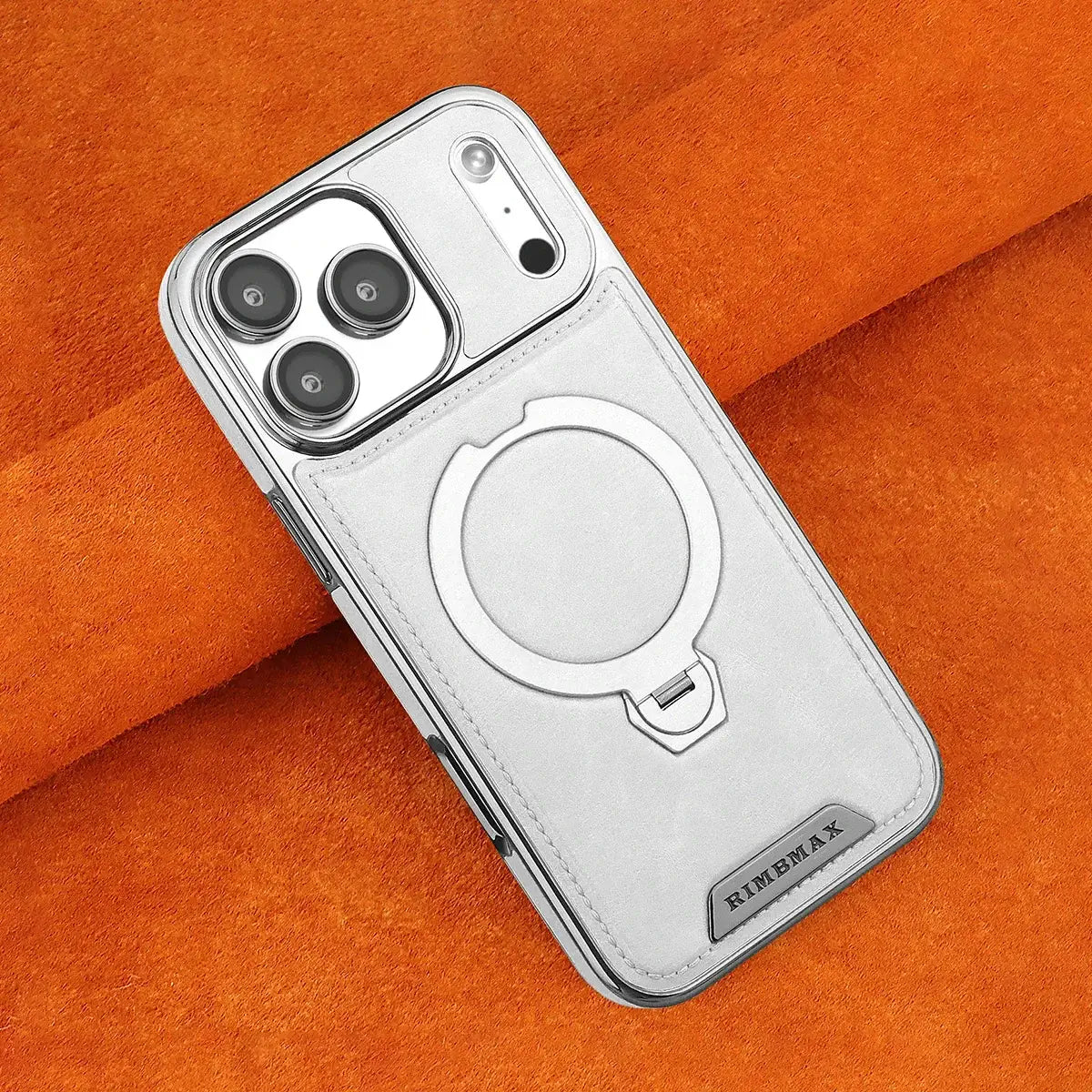 MagSafe Leather Phone Case with Ring Stand