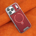 MagSafe Leather Phone Case with Ring Stand