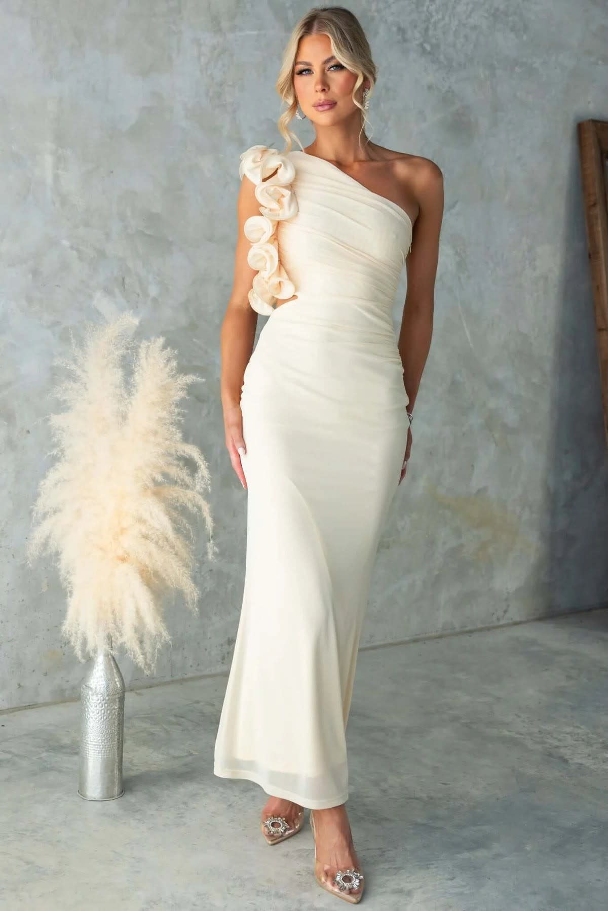 Kaia Cascading Ruffle One Shoulder Maxi Dress_12