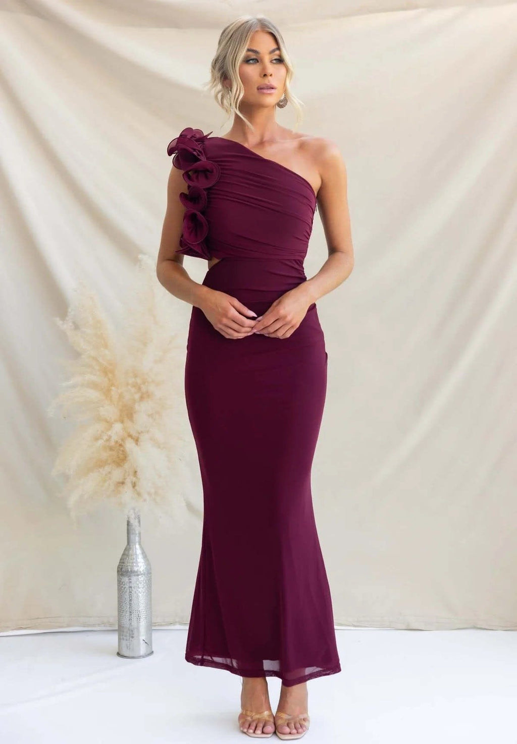 Kaia Cascading Ruffle One Shoulder Maxi Dress_6