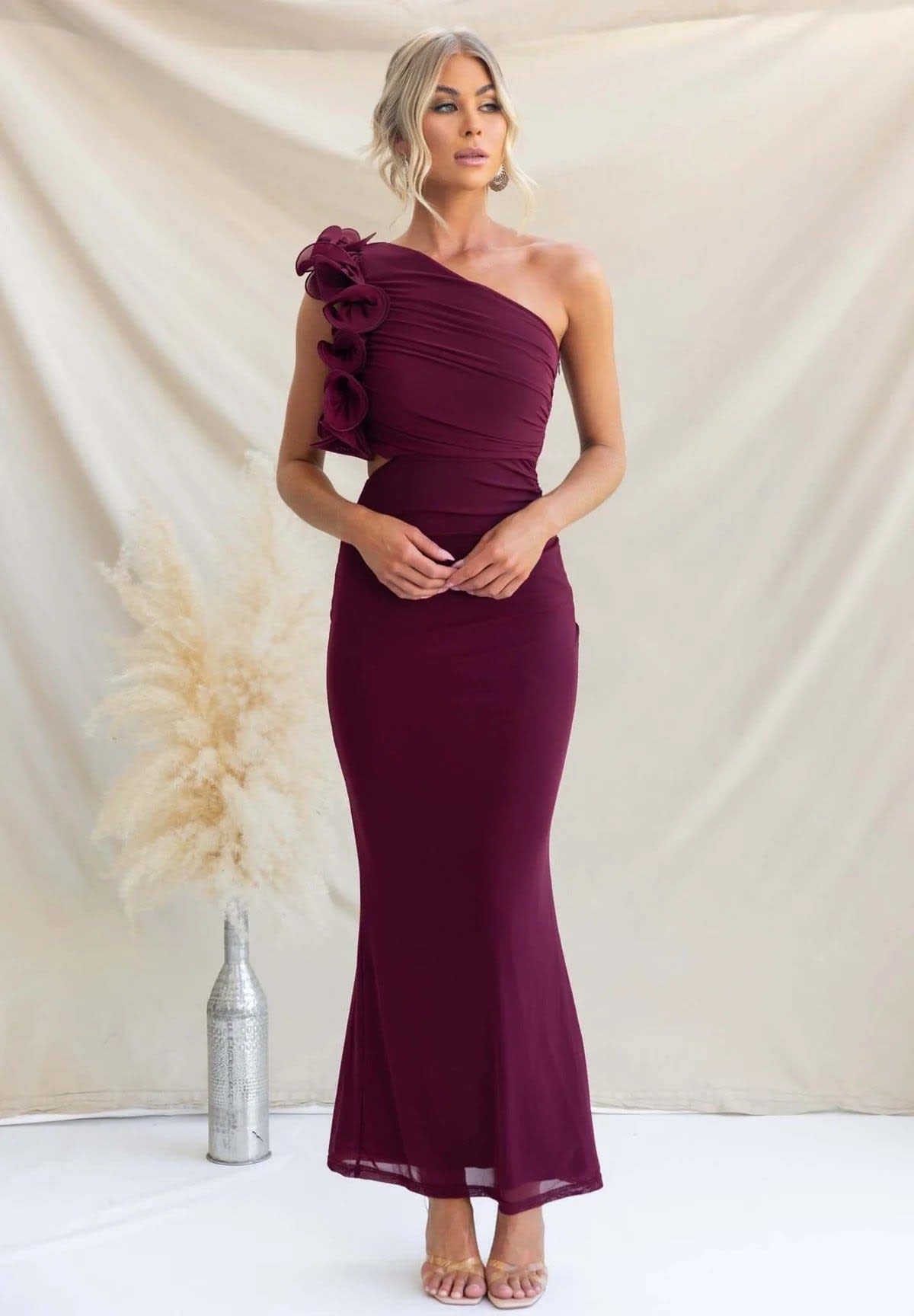 Kaia Cascading Ruffle One Shoulder Maxi Dress_6