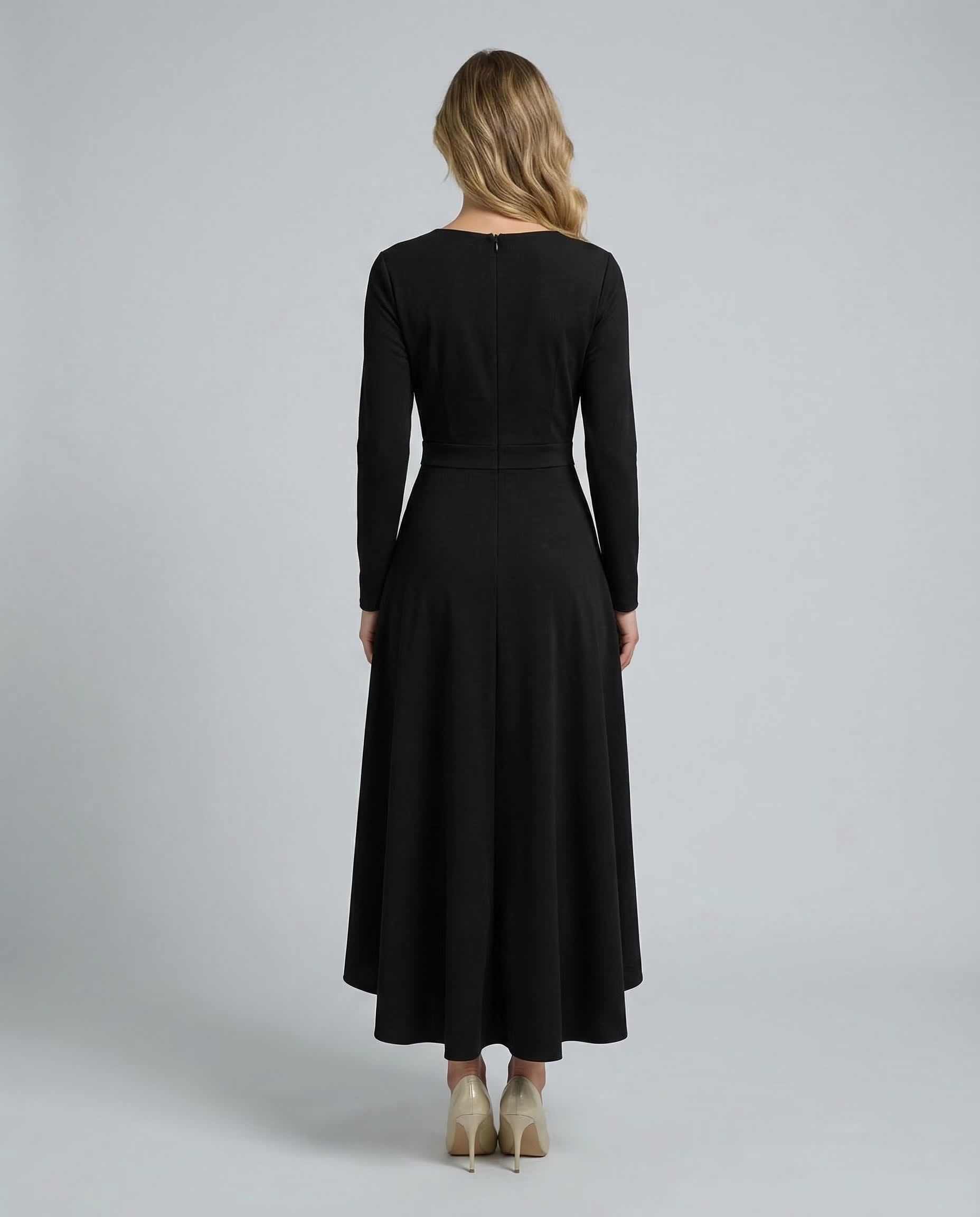 Emilia Long Sleeve Wrap Midi Dress_13