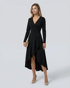 Emilia Long Sleeve Wrap Midi Dress_15