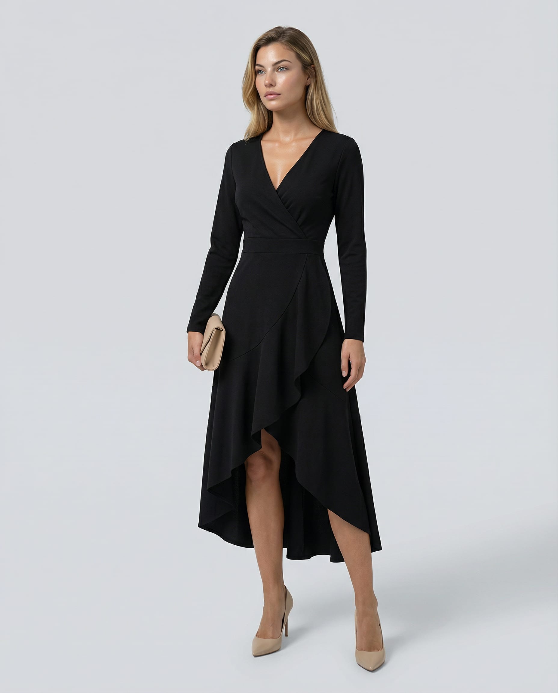 Emilia Long Sleeve Wrap Midi Dress_15