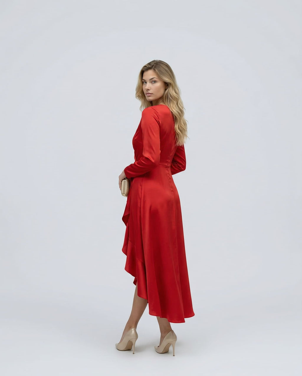 Emilia Long Sleeve Wrap Midi Dress_2