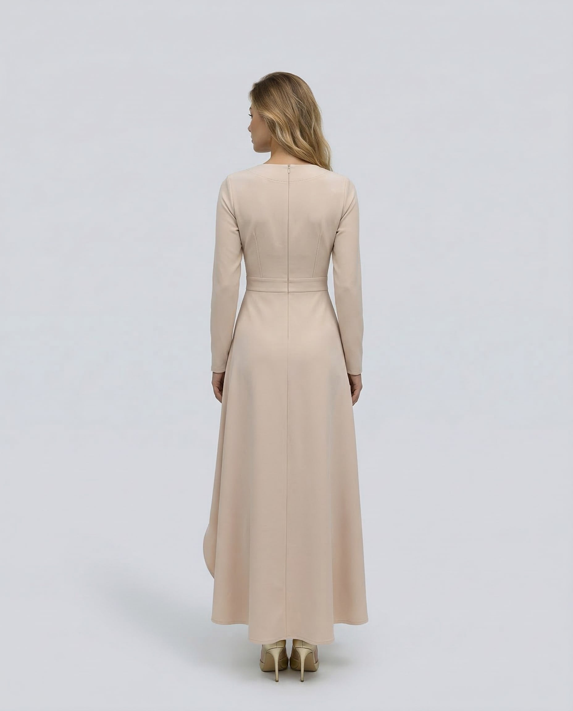 Emilia Long Sleeve Wrap Midi Dress_22