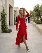 Emilia Long Sleeve Wrap Midi Dress_3