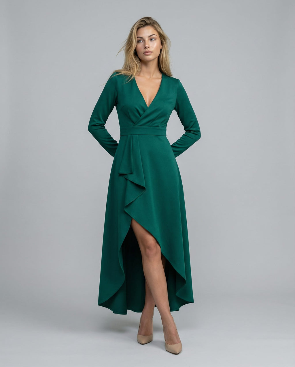 Emilia Long Sleeve Wrap Midi Dress_31