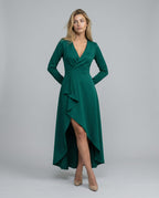 Emilia Long Sleeve Wrap Midi Dress_31