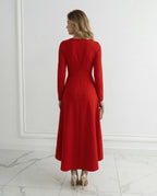Emilia Long Sleeve Wrap Midi Dress_6