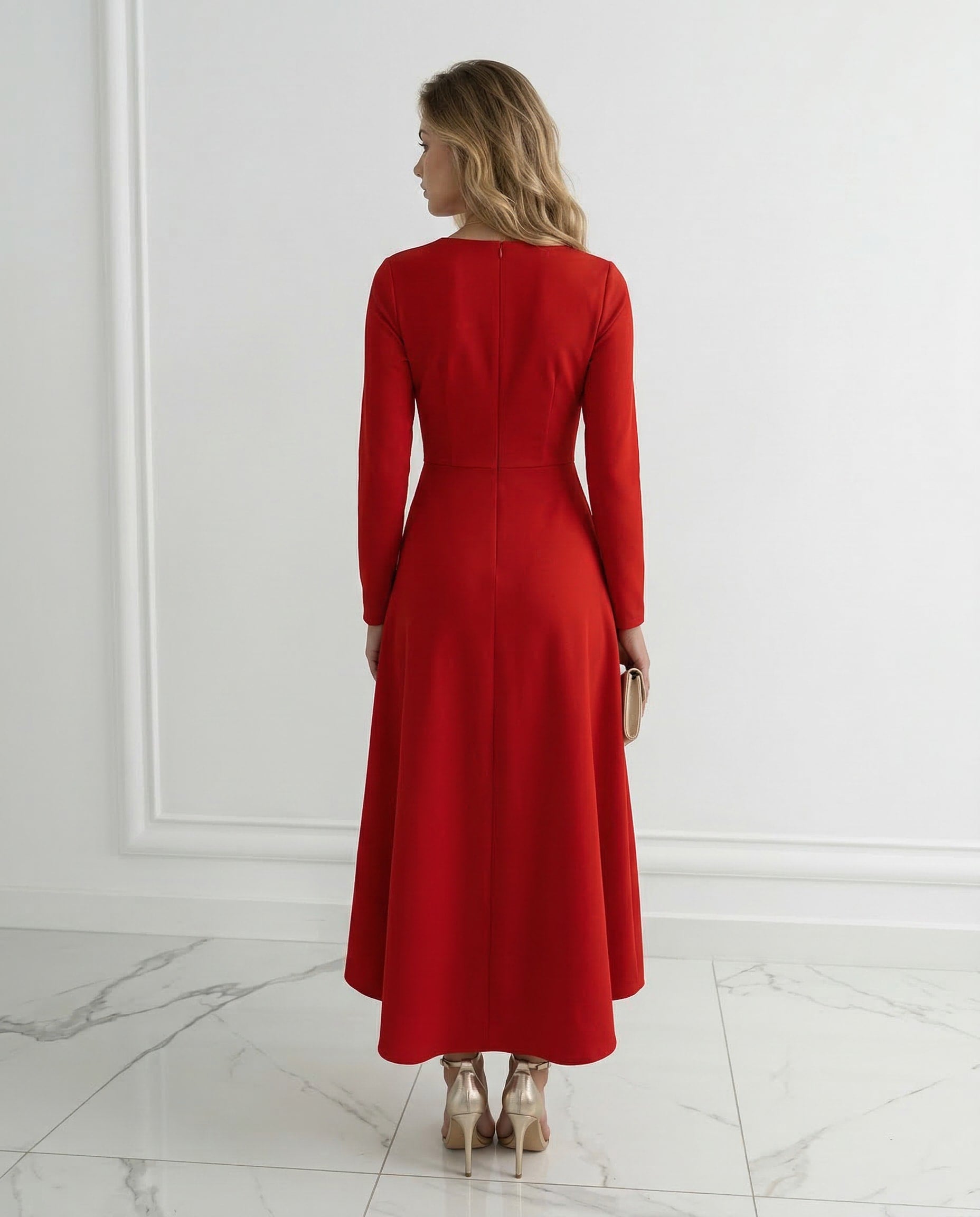 Emilia Long Sleeve Wrap Midi Dress_6