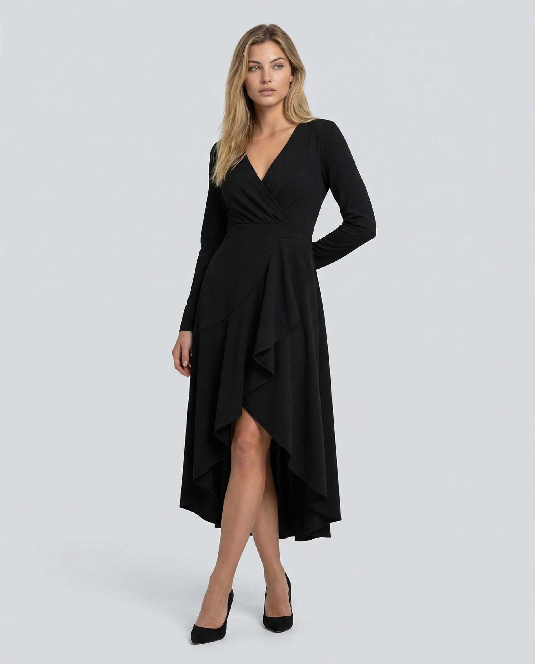 Emilia Long Sleeve Wrap Midi Dress_8