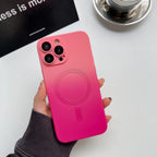 Gradient Ombre MagSafe iPhone Case Soft Silicone with Raised Camera Frame and Lens Guard