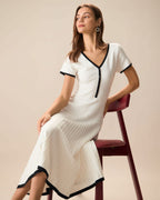 Alessia Contrast Trim Knit Midi Dress_4