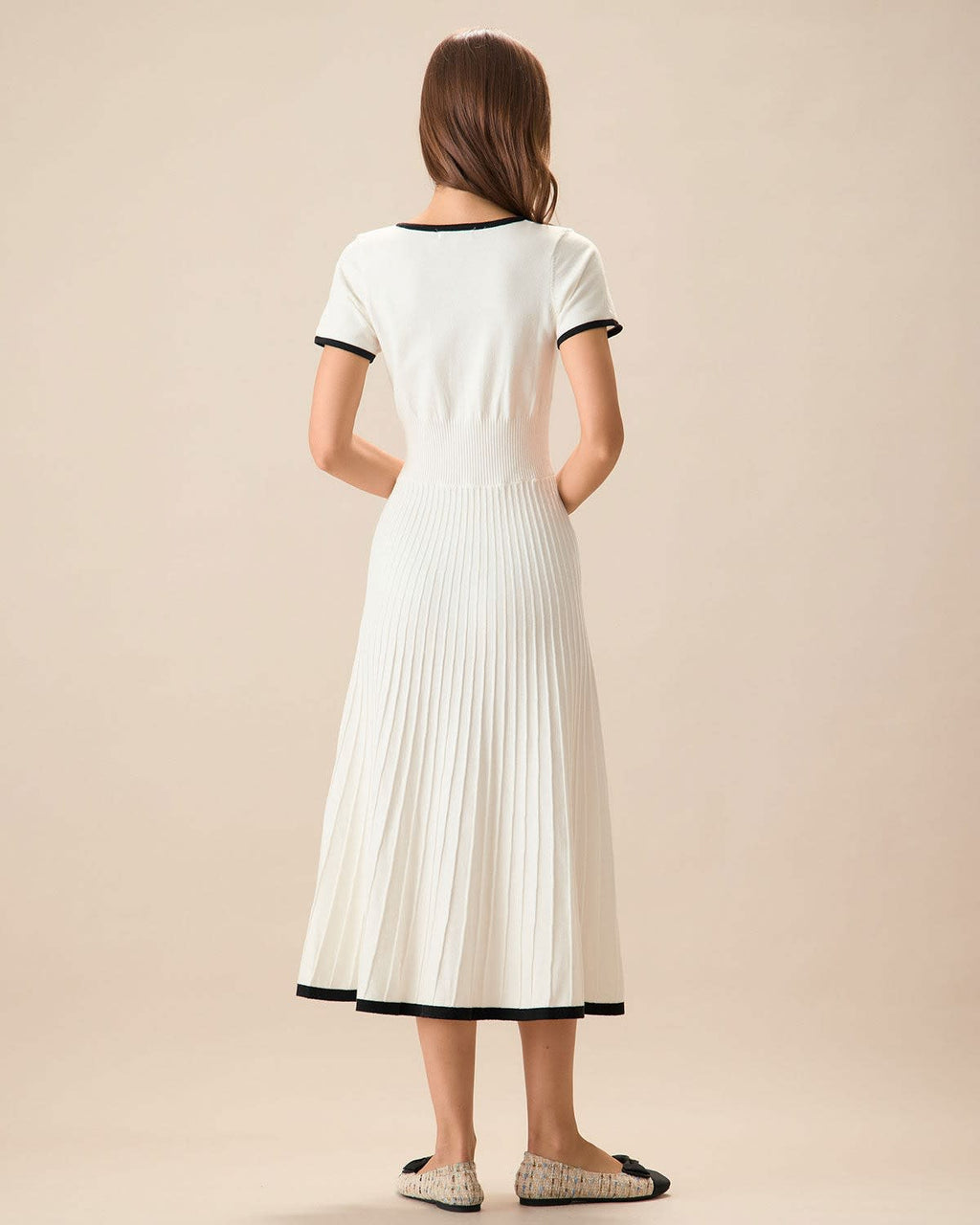 Alessia Contrast Trim Knit Midi Dress_5